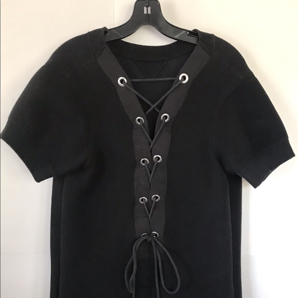 Sacai Sweatshirt Dress with lace-up back - Picture 1 of 5